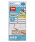 Apli Kids Pack de 35 Etiquetas Plastificadas Surtidas - Tres Tamaños: 46.5x10mm (14), 30.5x19mm (3), 30.6x11mm (18) - Alta Calid