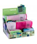 Apli Expositor Zipper Bags de Nylon - Tamaños y Colores Surtidos - Alta Calidad y Durabilidad - Ideal para Documentos,