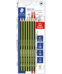 Staedtler Noris Eco Pack de 7 Lapices de Grafito Hexagonales - Graduaciones Surtidas - Superficie Aterciopelada - Mina de Desliz