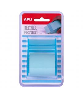 Apli Rollo Dispensador de Nota Adhesiva 50mm x 8m - Facil de Usar - Adhesivo de Calidad - Diseño Ergonomico - Azul Pastel