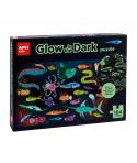 Apli Glow in the Dark Puzzle Fluorescente de 104 Piezas 5x5cm - Tematica Oceanos - Poster para Facilitar Montaje - Recomendado p