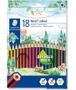 Staedtler Noris Colour 185 Pack de 18 Lapices Hexagonales de Colores - Resistencia a la Rotura - Colores Surtidos