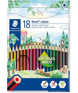 Staedtler Noris Colour 185 Pack de 18 Lapices Hexagonales de Colores - Resistencia a la Rotura - Colores Surtidos