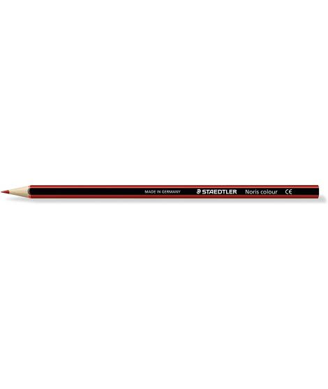 Staedtler Noris Colour 185 Lapiz Hexagonal de Color - Resistencia a la Rotura - Material Wopex - Color Rojo Claro