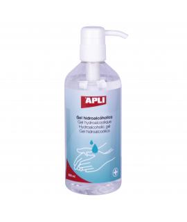 Apli Gel Hidroalcoholico Desinfectante - 500ml - 70% Etanol - sin Aclarado - Normativa Antivirica - Dosificador - Ideal Contra B