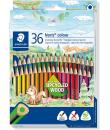 Staedtler Noris Colour 187 Pack de 36 Lapices Triangulares de Colores - Resistencia a la Rotura - Colores Surtidos