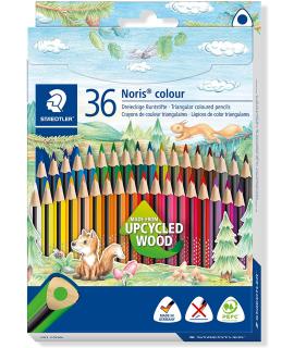 Staedtler Noris Colour 187 Pack de 36 Lapices Triangulares de Colores - Resistencia a la Rotura - Colores Surtidos