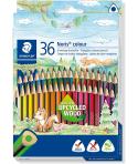 Staedtler Noris Colour 187 Pack de 36 Lapices Triangulares de Colores - Resistencia a la Rotura - Colores Surtidos