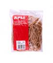 Apli Gomas Elasticas Ø 140 x2mm - Bolsa con Zip y Eurohole - 100g de Contenido - 70% de Caucho Natural - Gran Elasticidad y Exce