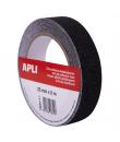 Apli Cinta Antideslizante 25mm x 5m - Resistente al Agua y al Desgaste - Facil de Cortar y Aplicar - Negro