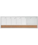 Nobo Planificador Semanal de Pizarra Magnetica Pequeña 585x190mm - Tira de Corcho - Almohadillas Adhesivas e Imanes para Montaje
