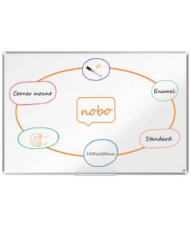 Nobo Premium Plus Pizarra Magnetica de Acero Vitrificado 1500x1000mm - Montaje en Esquinas - Superficie de Borrado Superior -