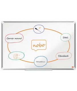 Nobo Premium Plus Pizarra Magnetica de Acero Lacado 900x600mm - Montaje en Esquinas - Superficie de Borrado Facil - Color