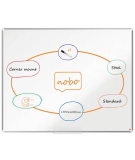 Nobo Premium Plus Pizarra Magnetica de Acero Lacado 1500x1200mm - Montaje en Esquinas - Superficie de Borrado Facil - Color Blan