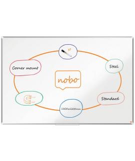 Nobo Premium Plus Pizarra Magnetica de Acero Lacado 1800x1200mm - Montaje en Esquinas - Superficie de Borrado Facil - Color Blan