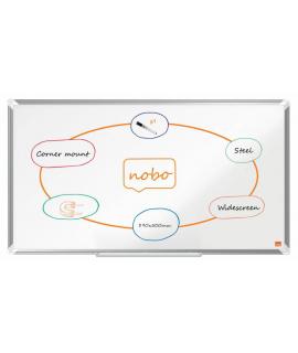Nobo Premium Plus Pizarra Magnetica de Acero Lacado Panoramica 890x500mm - Montaje en Esquina - Blanco