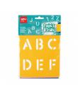 Apli Kids Bolsa de 6 Plantillas de Letras y Numeros - 26 Letras y 10 Numeros - Polipropileno Flexible - Lavables - Colores