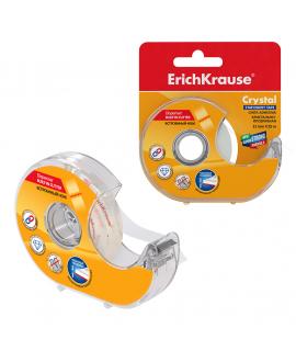 Erichkrause Cinta Adhesiva con Aplicador Crystal - 12mmx25m - Facil de Usar - Transparente