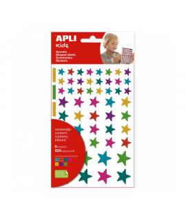 Apli Kids Bolsa de 624 Gomets Estrellas - Adhesivo Removible - Tamaños y Colores Surtidos
