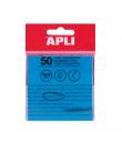 Apli Notas Adhesivas Transparentes Bloc 50 Hojas 75x75mm - Para Anotar sin Perder la Visibilidad del Texto o la Imagen - Resiste