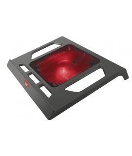 Trust Gaming GXT 220 Kuzo Base de Refrigeracion para Portatil hasta 17.3" - Ventilador Silencioso con Iluminacion Roja - Color