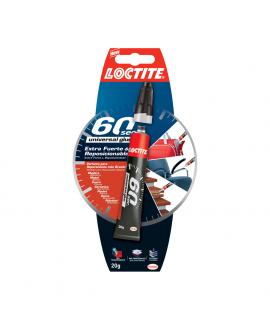 Loctite 60Sec Pegamento Extrafuerte 20gr - Pega en 60 Segundos - Adhesivo Reposicionable en Gel Transparente - Ideal para Superf