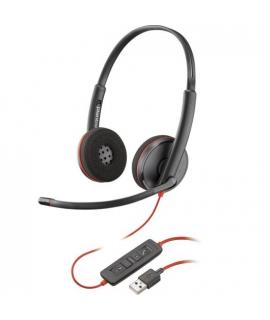 Plantronics Blackwire C3220 USB-A Auriculares con Microfono - Almohadillas Acolchadas - Controles en Cable - Color Negro