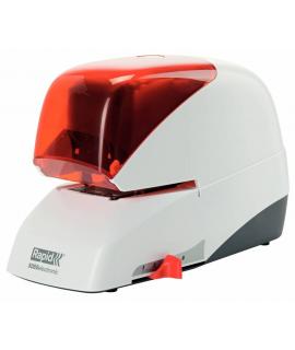 Rapid Grapadora Electrica Supreme R5050E - 50 Hojas - Carga de Cartucho - Duradera - Plata/Naranja