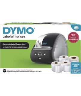 Dymo LabelWriter 550 Bundle Pack de Impresora de Etiquetas + 4 Rollos de Etiquetas - Hasta 62 Etiquetas por Minuto -