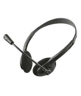 Trust Primo Chat Auriculares con Microfono - Control de Volumen - Diadema Ajustable - Jack 3.5mm - Color Negro