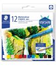 Staedtler Crayones Acuarelables 223 Pack de 12 Lapices de Cera - Facil de Mezclar - Extremadamente Opacos - Colores Surtidos