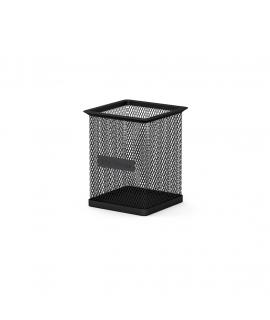 Erichkrause Portalapices Cuadrado Compass Classic - Organizacion Comoda en El Escritorio - Material Calado Ligero - Color Negro