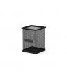 Erichkrause Compass Classic Portalapices Cuadrado 80×80×95mm - Elaborado en Acero Inoxidable - Color Negro