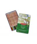 Derwent Academy Pack de 12 Lapices Acuarelables - Flexibilidad de la Acuarela - Cuerpos de Madera Natural - Faciles de Usar - Pi