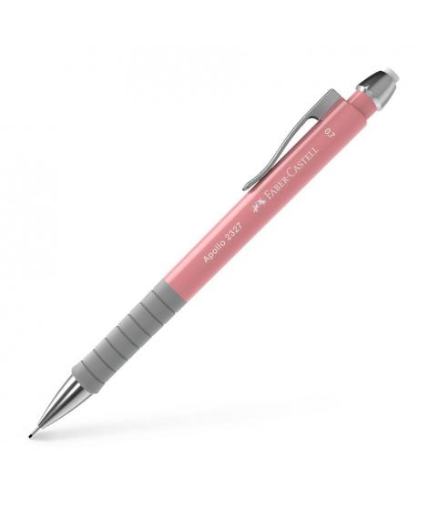 Faber-Castell Apollo Portaminas - Trazo 0.7mm - Agarre Ergonomico - Goma de Borra Integrada - Cuerpo Color Rosa