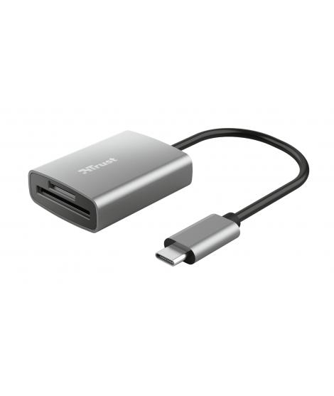 Trust Dalyx Lector de Tarjetas USB-C - SD, MicroSD - Aluminio