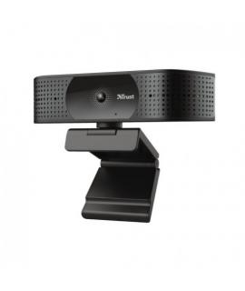 Trust TW350 Webcam UltraHD 4K USB 2.0 - 2 Microfonos Incorporados - Enfoque Automatico - Campo de Vision 74º - Tapa de