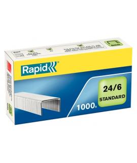 Rapid Caja de 1000 Grapas 24/6 Confort - Grapa hasta 20 Hojas - Alambre Flexible