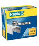 Rapid Strong Caja de 5000 Grapas 24/6 - Hasta 30 Hojas - Alambre Reforzado Galvanizado - Patilla de 6mm