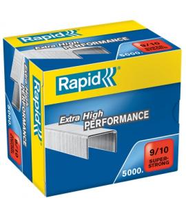 Rapid Super Strong Caja de 5000 Grapas 9/10 - De 40 a 70 Hojas - Alambre Galvanizado Superreforzado - Patilla de 10mm