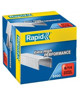 Rapid Super Strong Caja de 5000 Grapas 914 - De 80 a 110 Hojas - Alambre Galvanizado Superreforzado - Patilla de 14mm