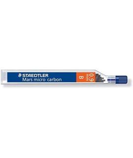 Staedtler Mars Micro Carbon 250 Tubo de 12 Minas de Grafito - Dureza B - Trazo 0.9mm - Alta Resistencia