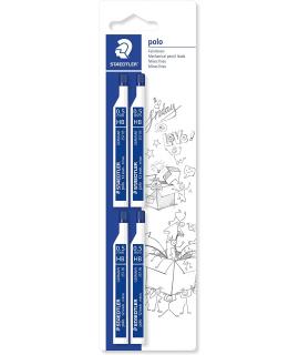 Staedtler Mars Micro Carbon 257 Pack de 4 Tubos de Minas con 12 Minas HB de 0.5mm - Resistencia a la Rotura - 90% Procedente de 