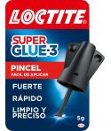 Loctite Super Glue-3 Pincel 5gr - Adhesivo Universal Triple Resistencia - Fuerza y Uso Instantaneo - 2640969/2046283/2640782/264