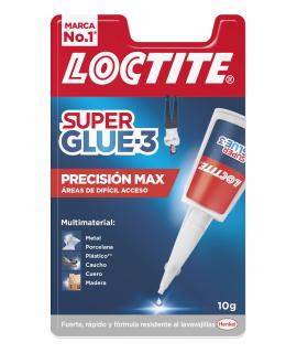 Loctite Superglue-3 Precision Max 10gr - Adhesivo Liquido Transparente - Boquilla Extralarga - Secado Rapido - Resistente al Agu