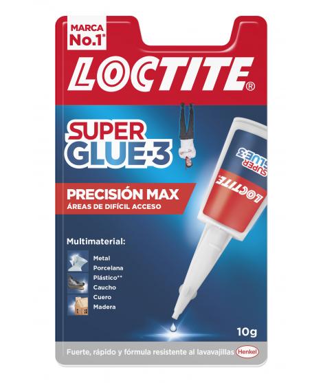 Loctite Superglue-3 Precision Max Bl 10gr - Adhesivo Liquido Transparente - Boquilla Extralarga - Secado Rapido - Resistente al 
