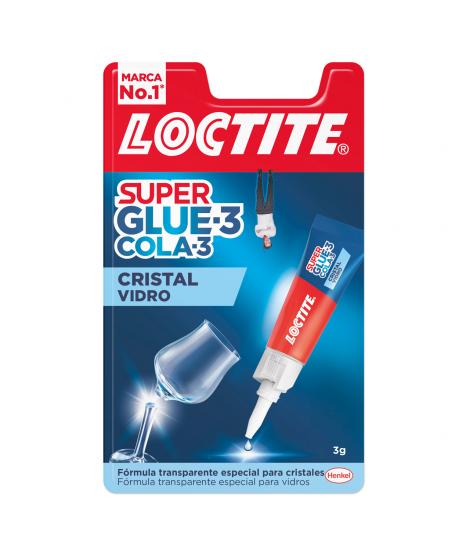 Loctite Superglue-3 Cristal Bl 3gr - Adhesivo Liquido para Cristal y Metal - Triple Resistencia al Agua. Golpes y Temperaturas -