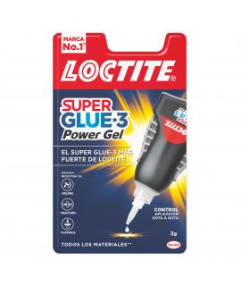 Loctite Superglue-3 Control Power Gel 3gr - Adhesivo Instantaneo Flexible y Extrafuerte - Resistente a Golpes. Torsiones y