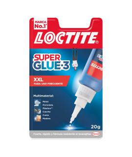 Loctite Superglue-3 XXL Bl 20Gr - Adhesivo Universal Instantaneo - Transparente y Secado Rapido - Resistente al Agua y Temperatu