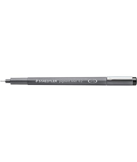 Staedtler Pigment Liner 308 Rotulador Calibrado - Trazo 0.2mm - Secado Rapido - Color Negro